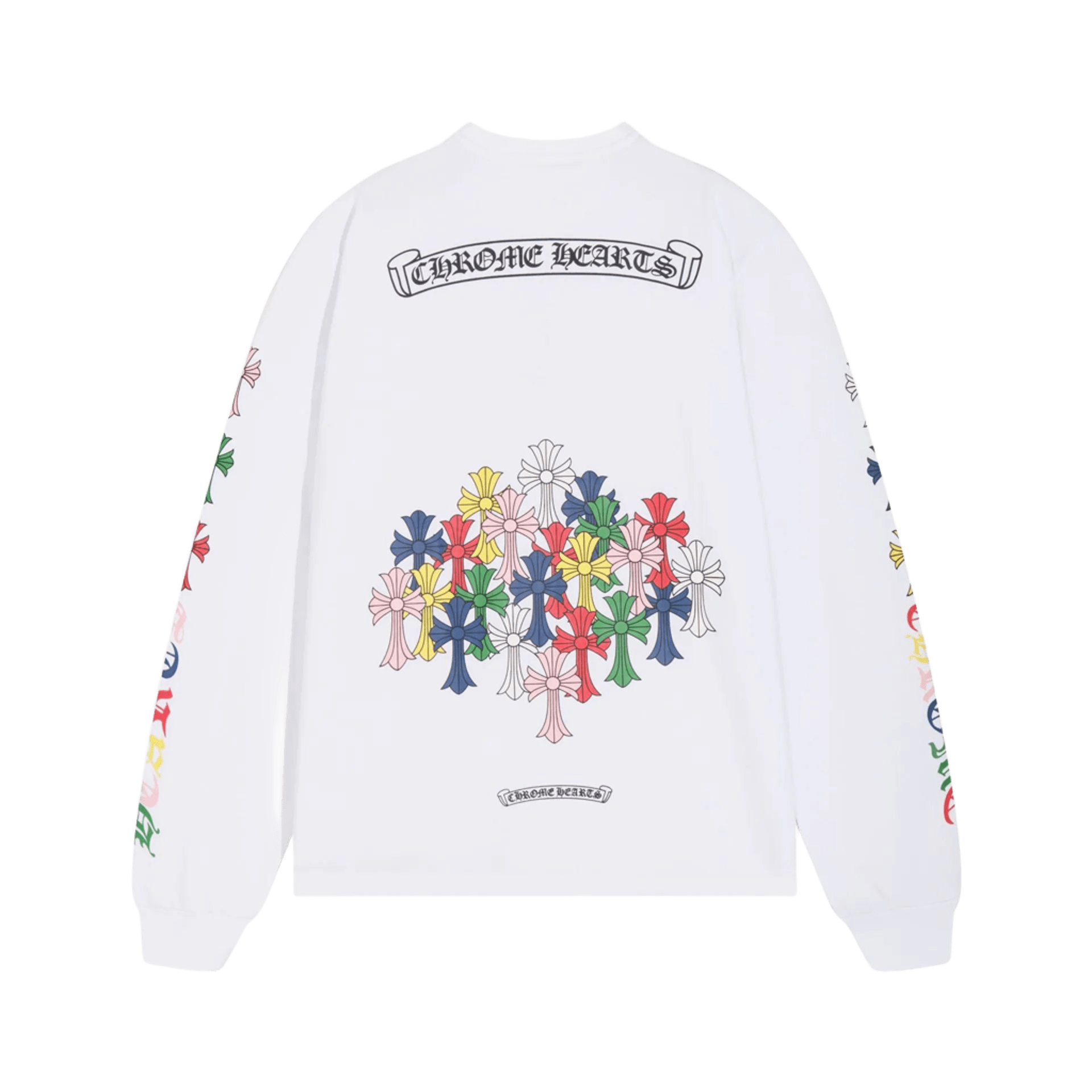 Chronic Hearts White Long Sleeve Cotton T-Shirt Unisex Streetwear
