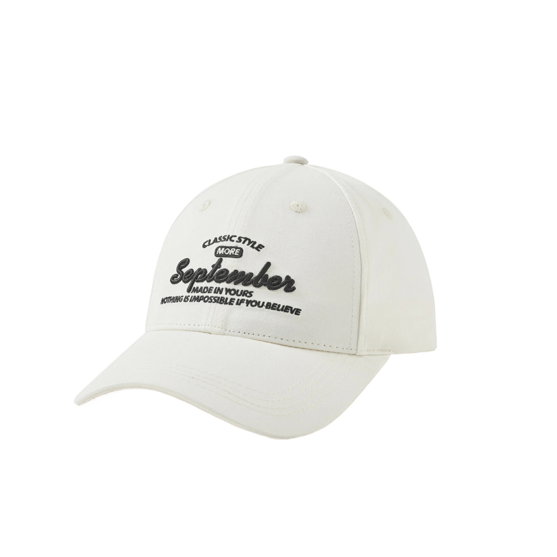 Classic Cotton Baseball Cap - Embroidered Slogan, Unisex