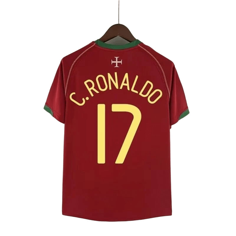 CR7 Red Football Jersey Short Sleeve Moisture Wicking