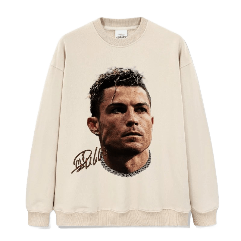 Cristiano Ronaldo Graphic Cotton Crewneck Sweatshirt - Unisex Streetwear