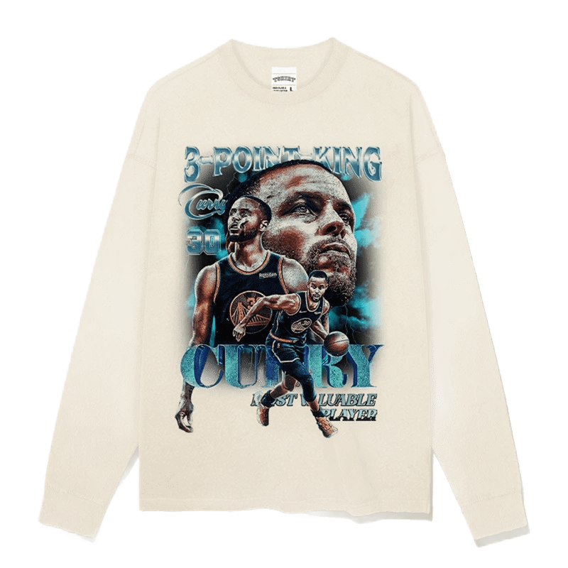 Curry 30th 3-POINT-KING MVP Cotton Crewneck Tee Unisex