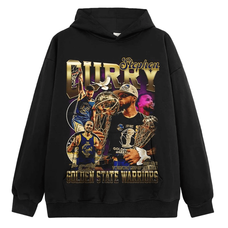 Curry Tribute Hoodie: 2015-18 Championships, Warriors Logo