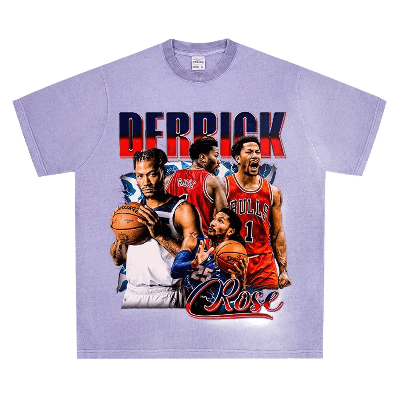 Derrick Rose Oversized Purple Tee - Unisex Streetwear