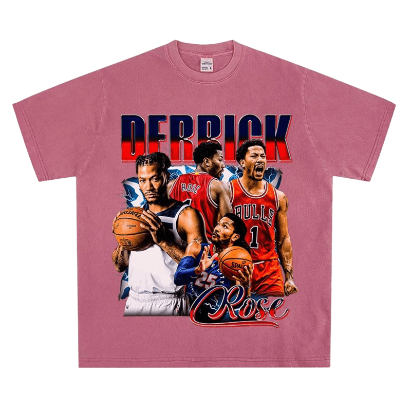 Derrick Rose Pink Basketball T-Shirt - Unisex Streetwear Tee