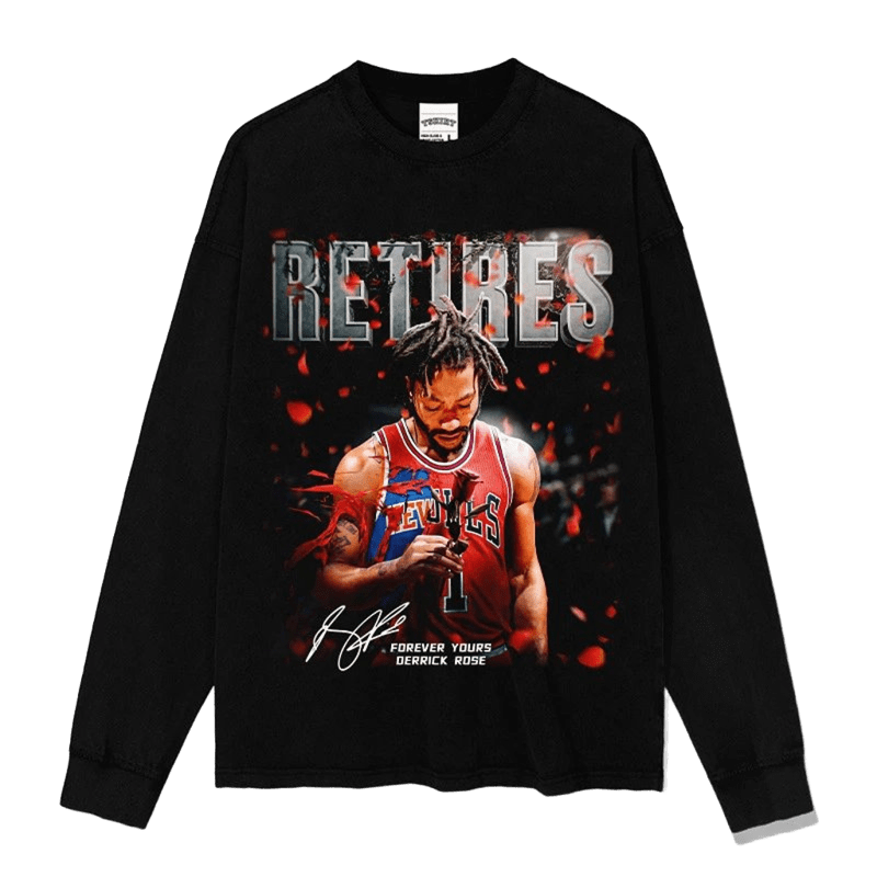 Derrick Rose RETIRES Loose Fit Cotton T-Shirt - Unisex Streetwear