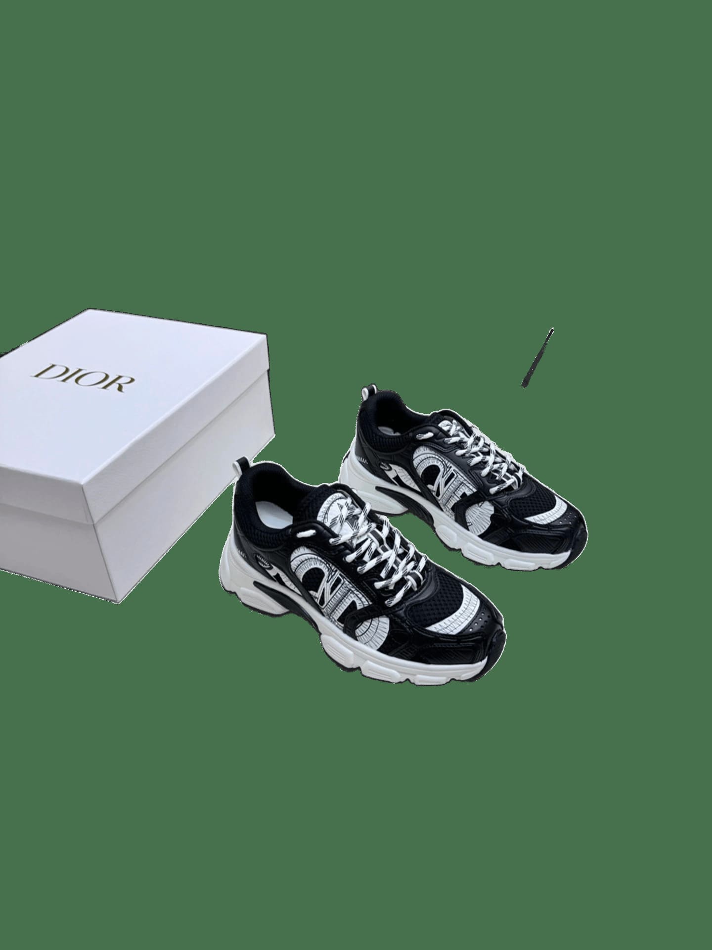 Dior B22 Black White Mesh Leather Sneakers Men Women