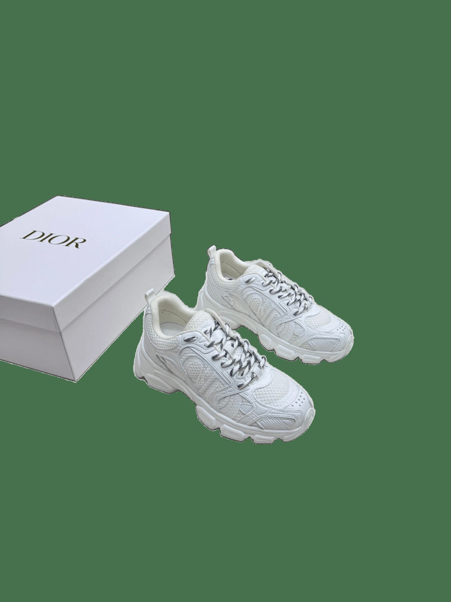 Dior B22 Sneakers White Mesh Leather Chunky Retro Unisex