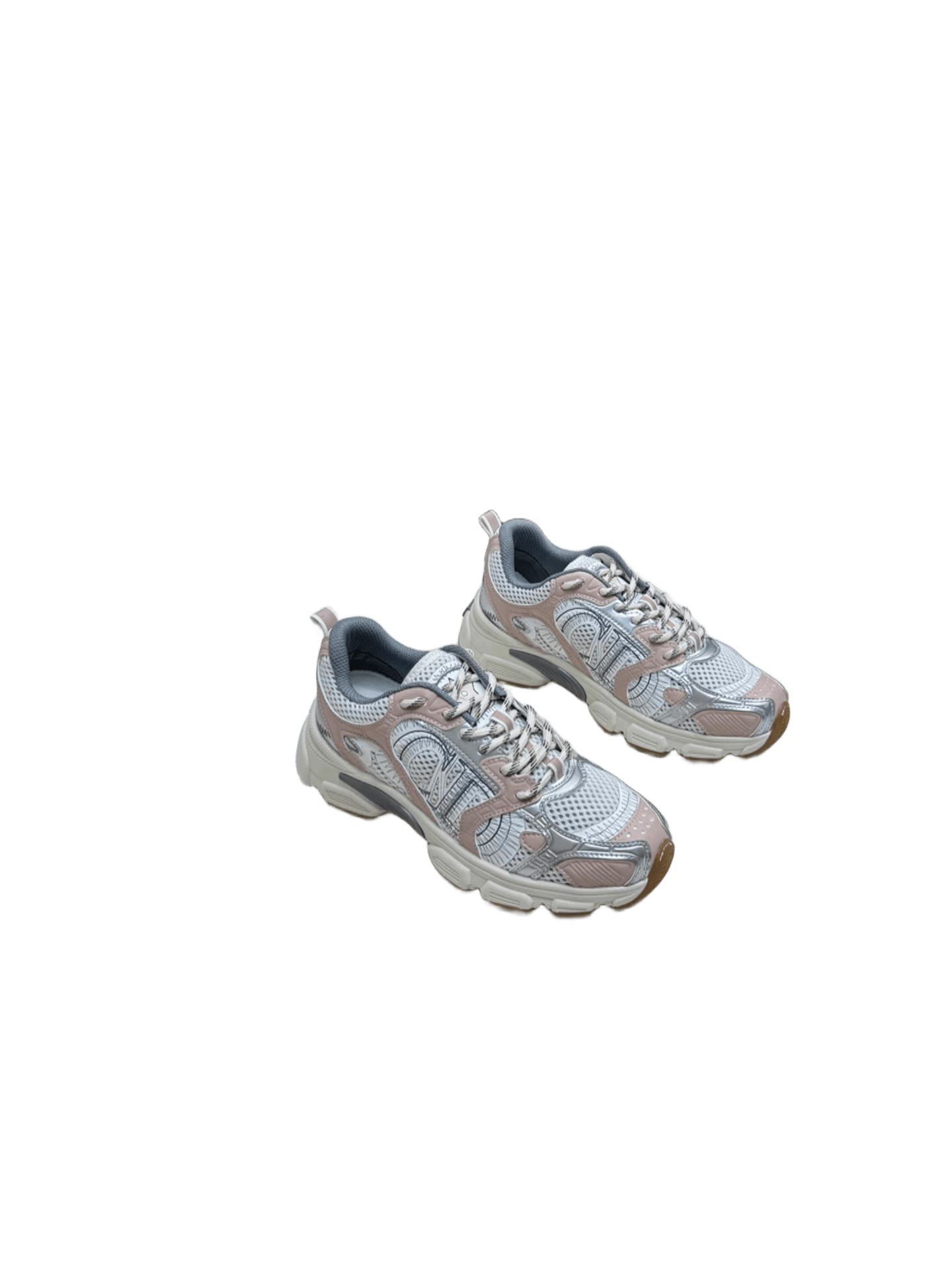 Dior Chunky Sneakers Pink Grey Retro Unisex Casual Shoes