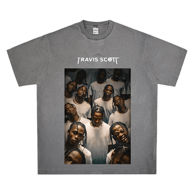 Distressed Gray Oversized Cotton T-Shirt - Unisex Streetwear