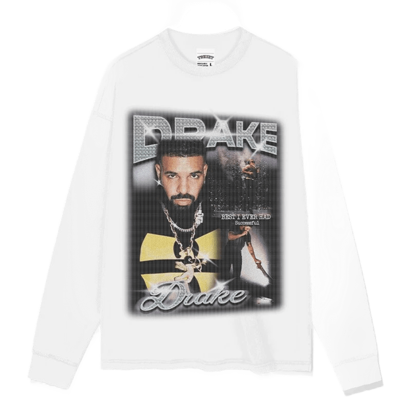Drake Portrait Cotton Tee: 