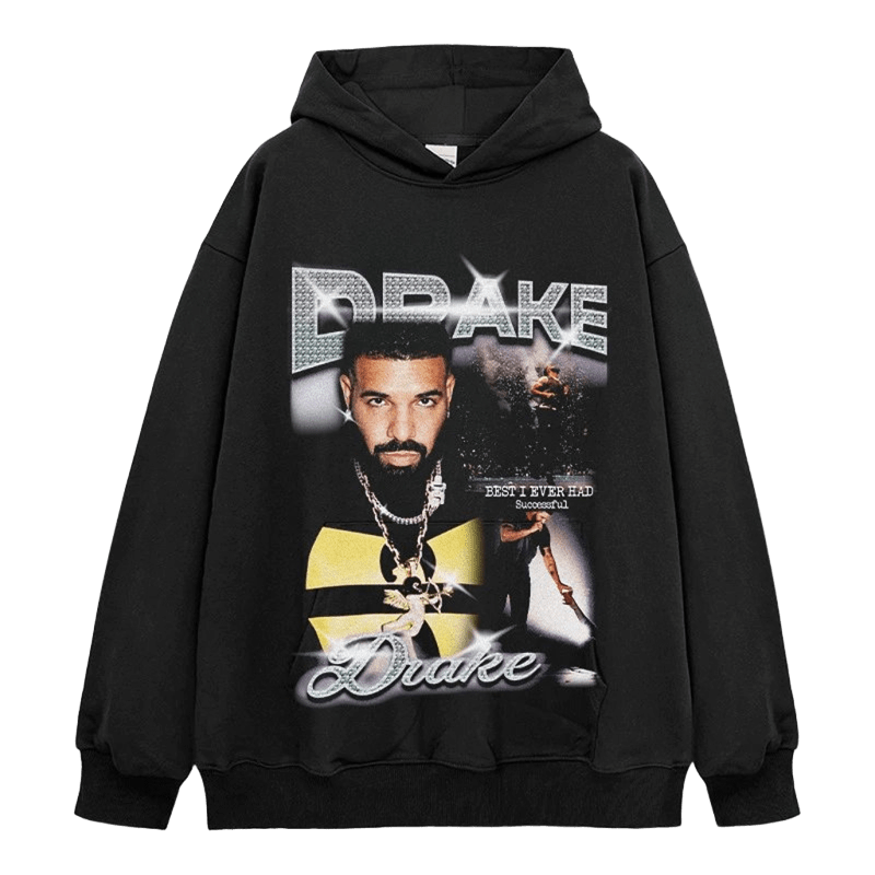 Drake Print Cotton Hoodie - Best I Ever Had, Unisex Streetwear