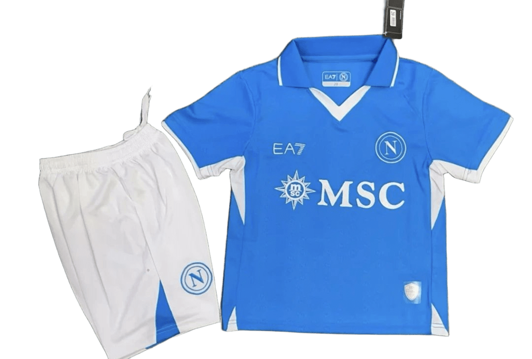 EA7 Napoli Blue White Cotton Sport Suit