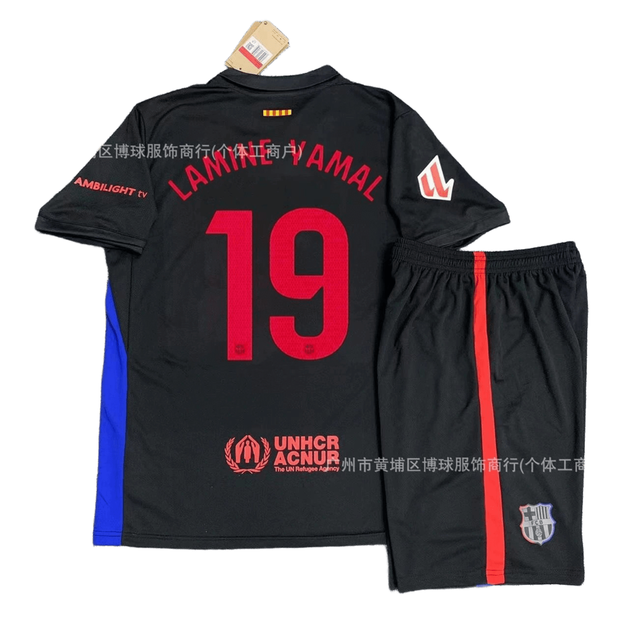FC Barcelona Lamine Yamal Black Football Kit