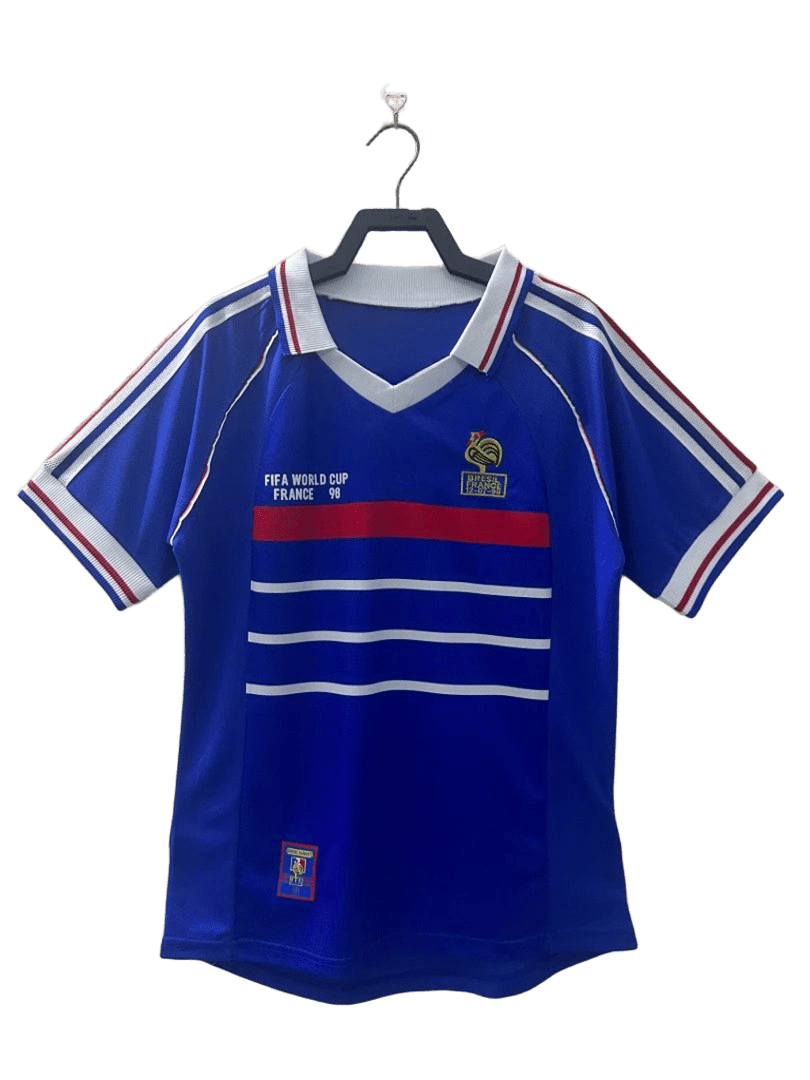 France 1998 Retro Blue Vintage Football Jersey
