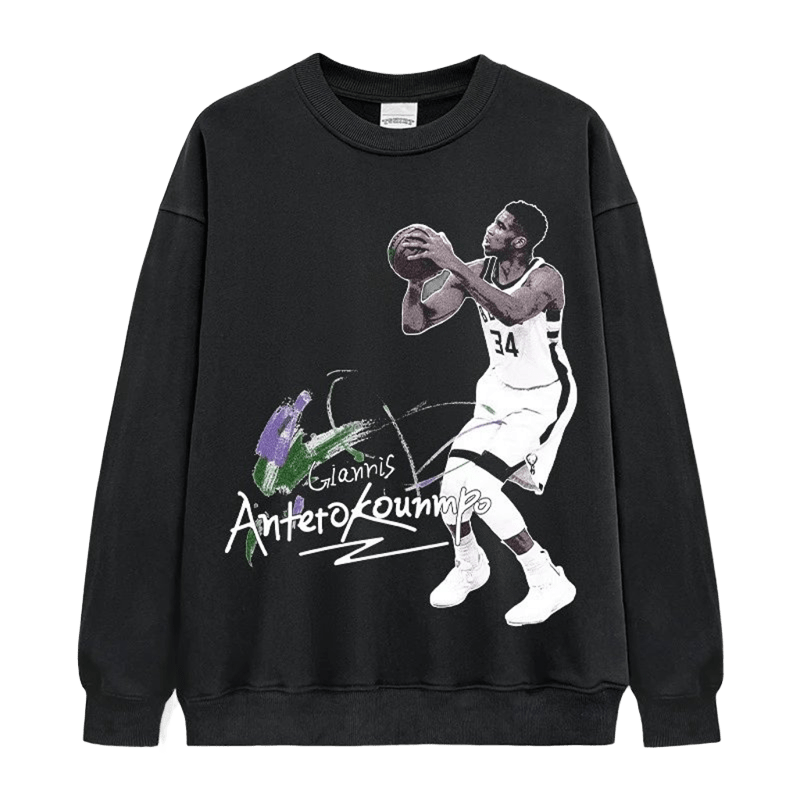 Giannis 34 Graffiti Crewneck Sweatshirt | Unisex Streetwear