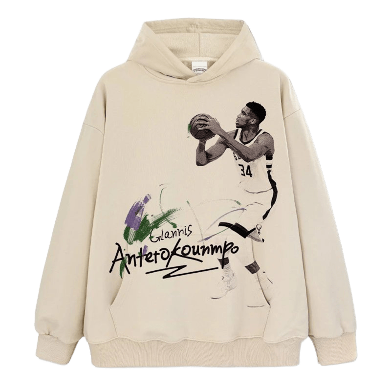Giannis Hoodie: Cotton Blend, Unisex Streetwear, Breathable