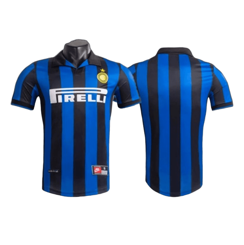 Inter Milan Blue Black Striped Breathable Jersey Unisex
