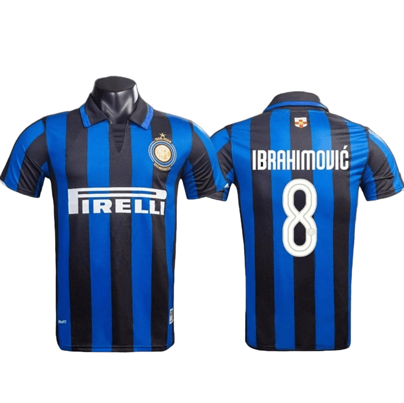 Inter Milan Blue Black Striped Breathable Polo Jersey Men Women