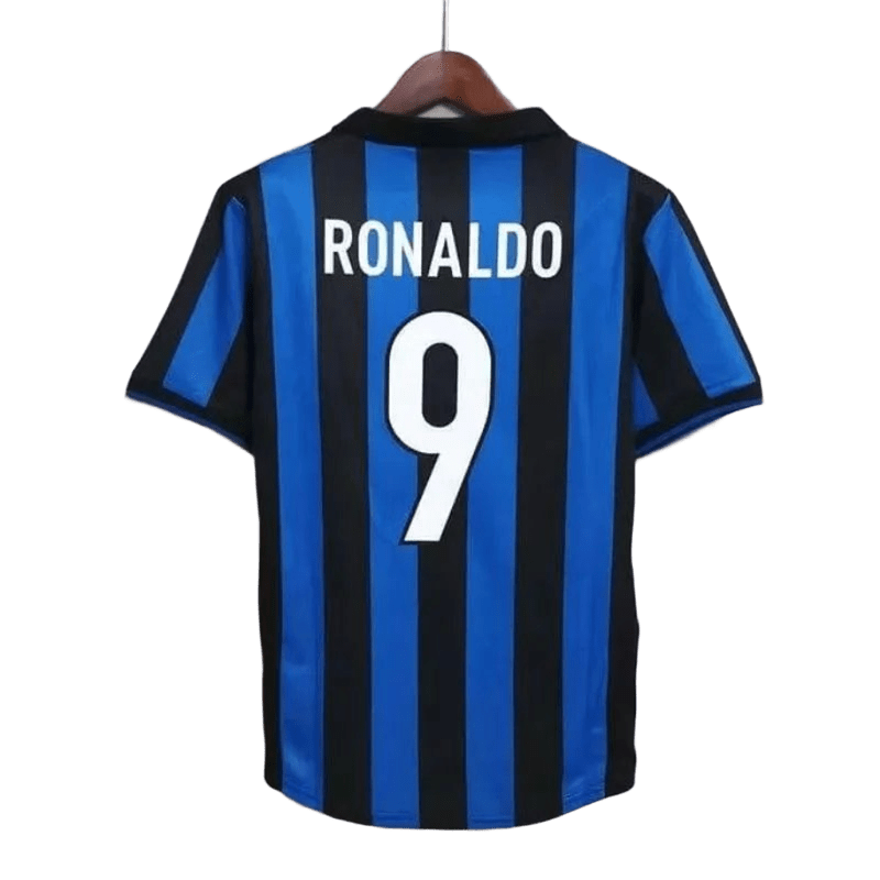Inter Milan Ronaldo Blue Black Stripes Breathable Jersey
