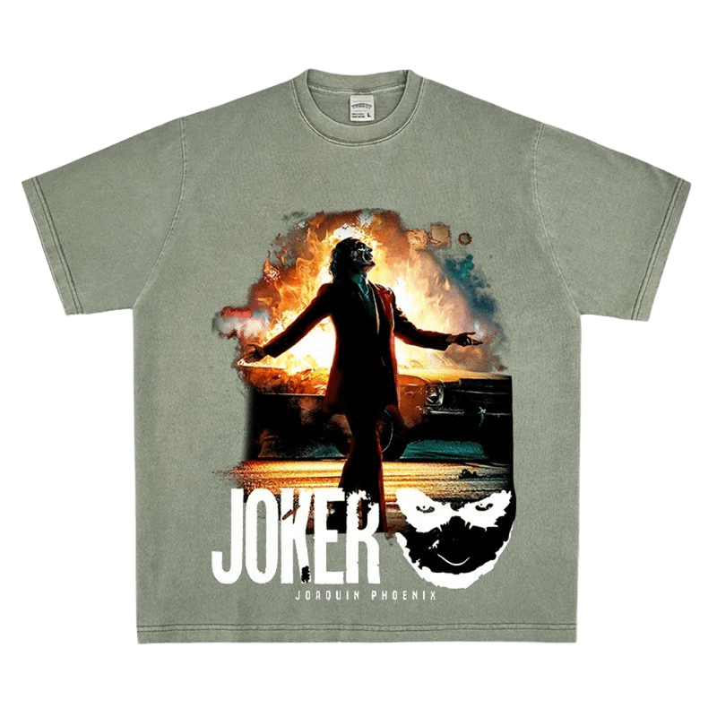 JOKER 2019 Movie T-Shirt, Green Graphic Tee, Unisex Streetwear