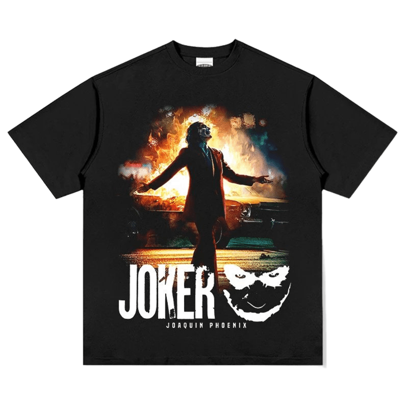 Joker Noir Print Cotton Tee - Unisex Streetwear