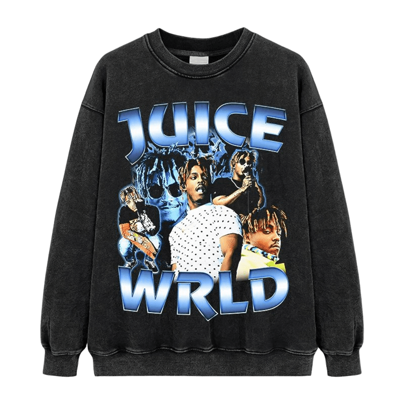 Juice Wrld Vintage Washed Cotton Crewneck Sweatshirt - Unisex