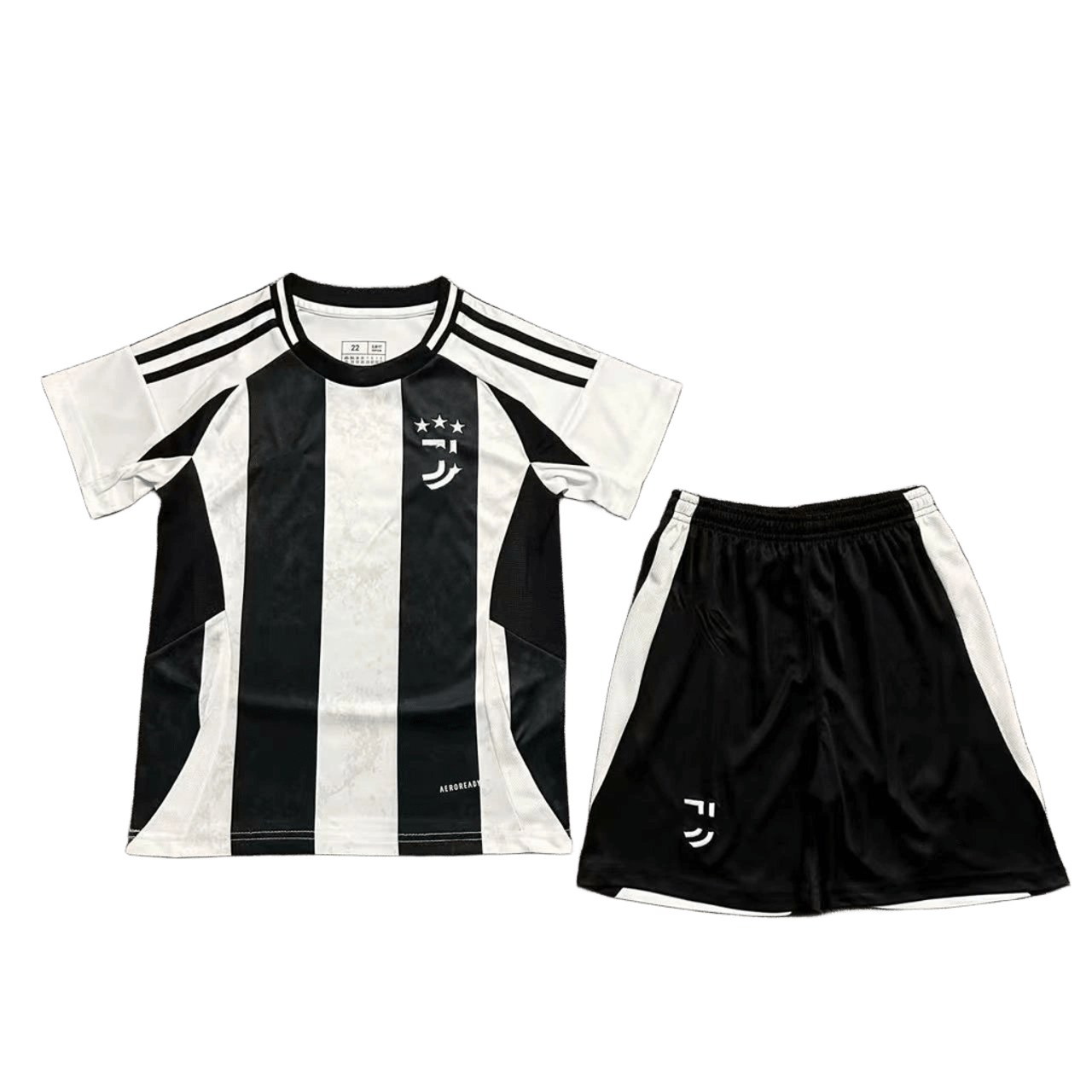Juventus Breathable Quick-Dry B&W Striped Athletic Set