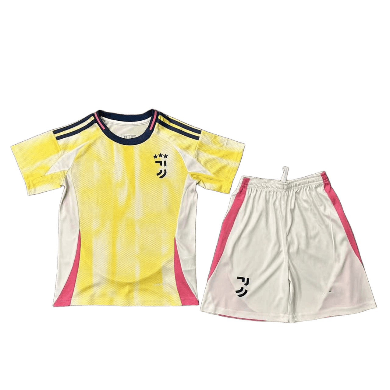 Juventus Yellow and White Soccer Kit Polyester