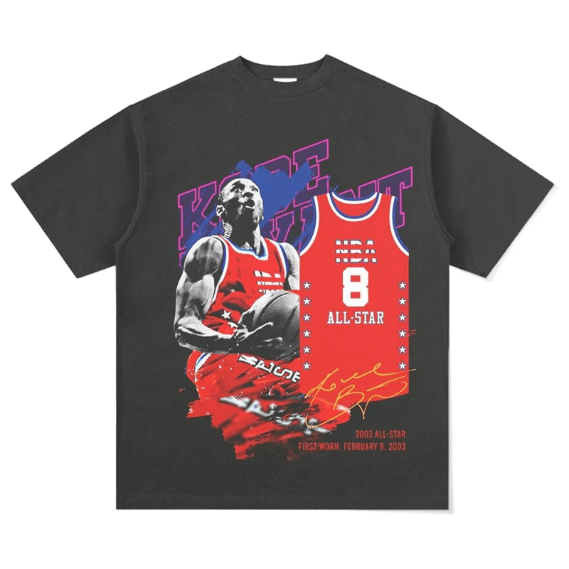 Kobe Bryant 2003 All-Star Tribute Tee, Unisex Black Cotton Shirt