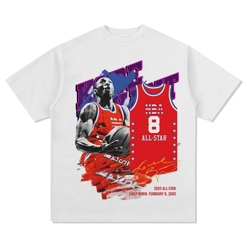 Kobe Bryant 2003 All-Star White T-Shirt, No.8