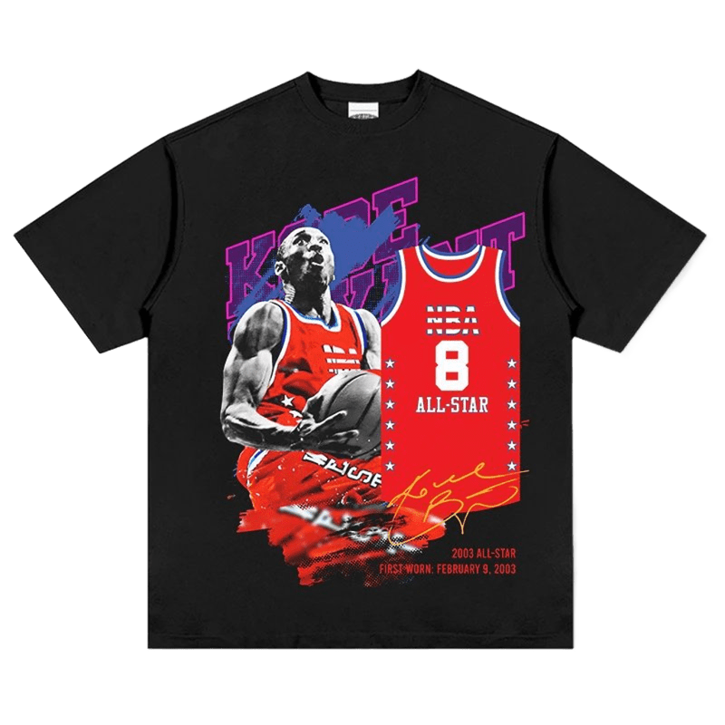 Kobe Bryant All-Star Tribute Tee 2003 Black Cotton Jersey Graphic