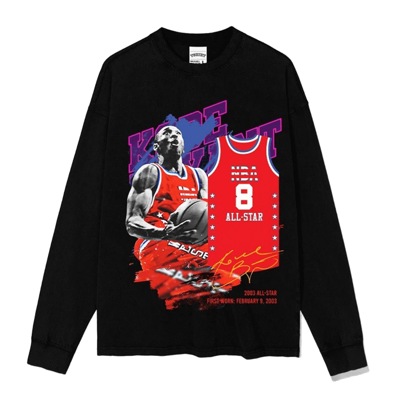 Kobe Bryant Black Long Sleeve Tee - All-Star 2003