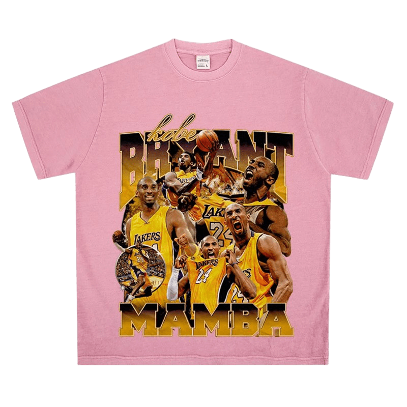 Kobe Bryant Pink T-Shirt Mamba LA Lakers Street Style
