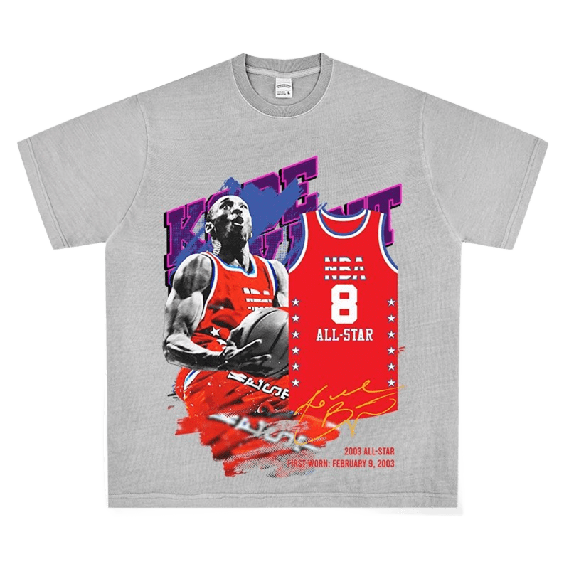 Kobe Bryant Retro T-Shirt 2003 All-Star #8 Jersey Cotton Tee