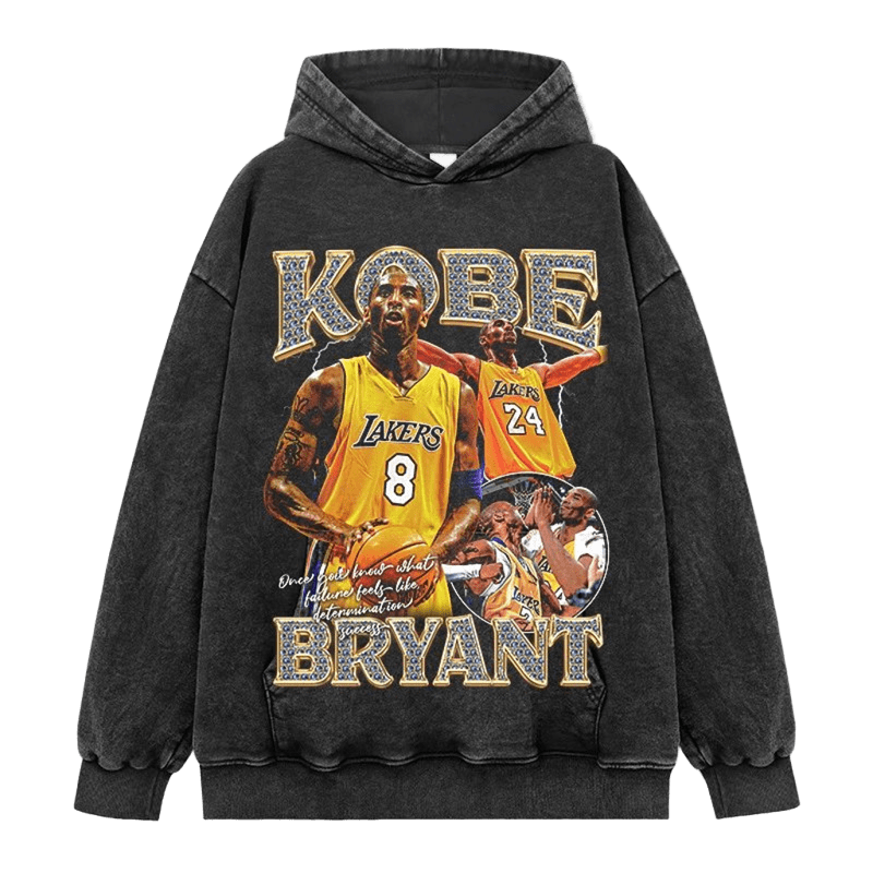 Kobe Lakers Hoodie 8 & 24 Black Retro Unisex Streetwear