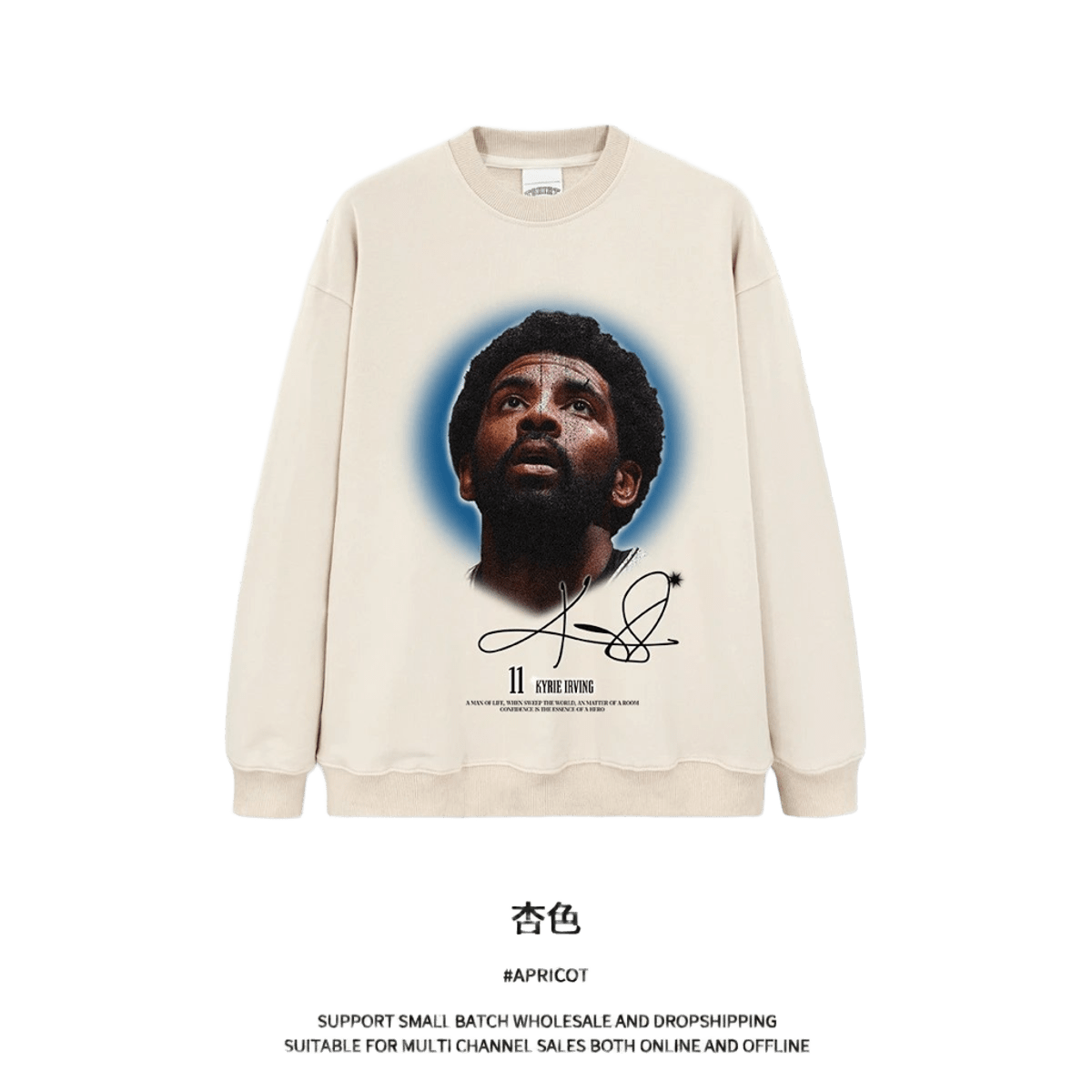 KYRIE IRVING Crewneck Sweatshirt, Unisex Cotton Streetwear