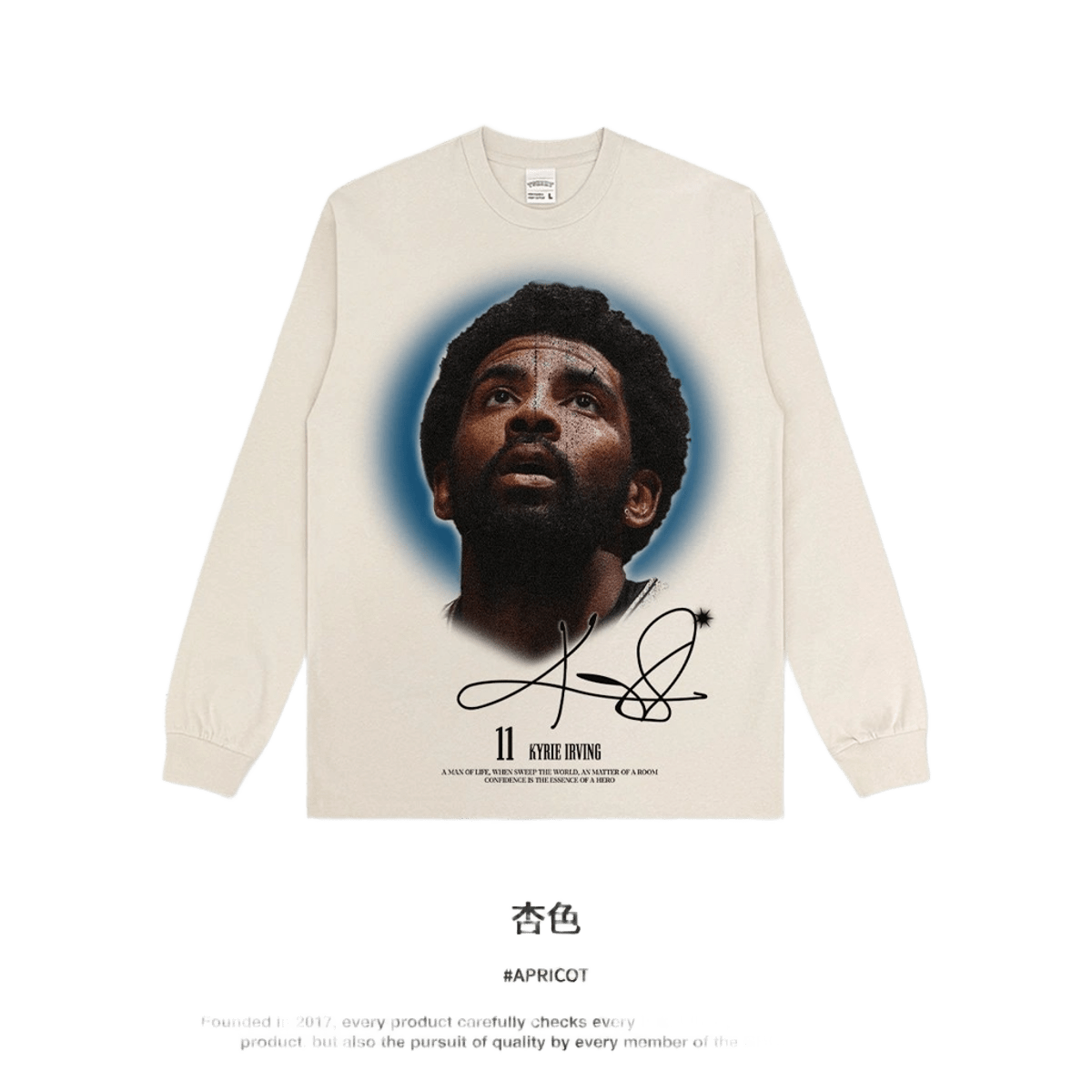 Kyrie Irving Print Long Sleeve Tee, Unisex Streetwear