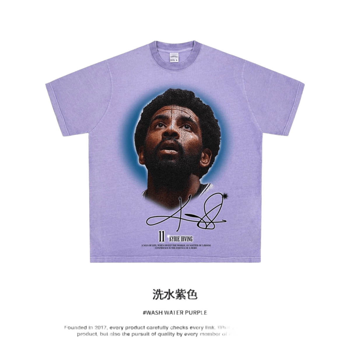 Kyrie Irving Purple T-Shirt, Cotton Tee, #11 Logo