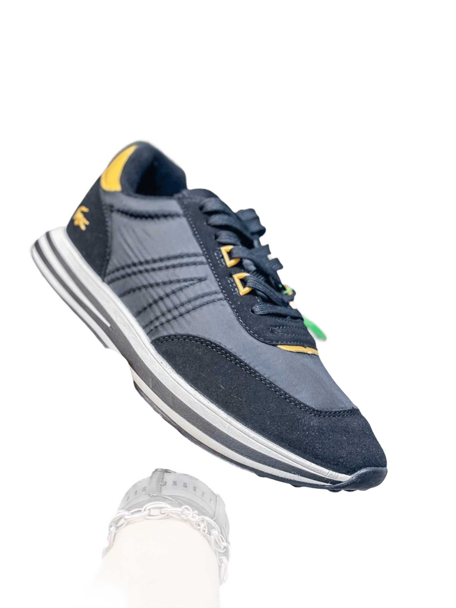 Lacoste Black Grey Mix Lace-Up Sneakers