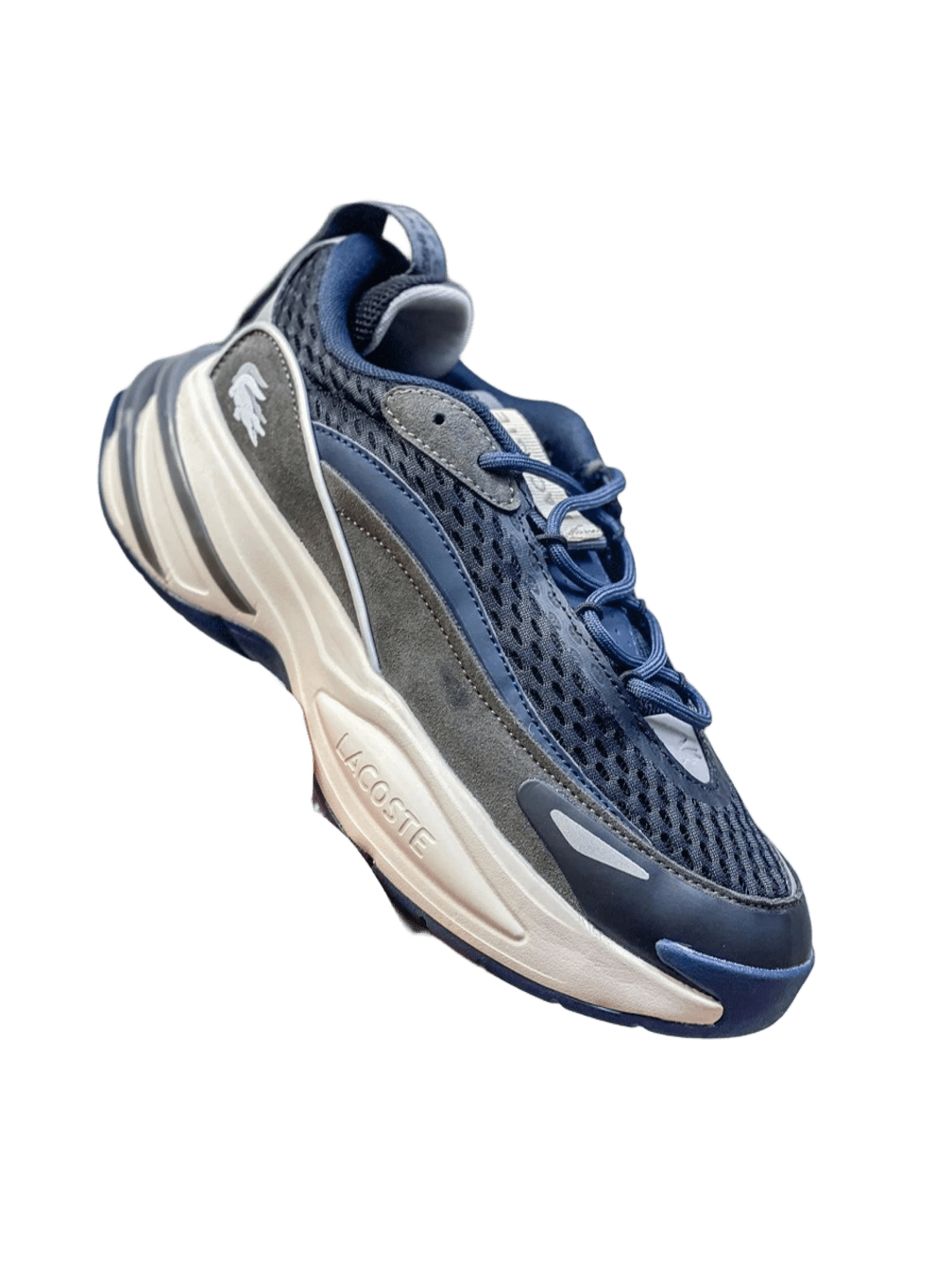 Lacoste Blue Grey Breathable Mesh Casual Sports Shoes Unisex