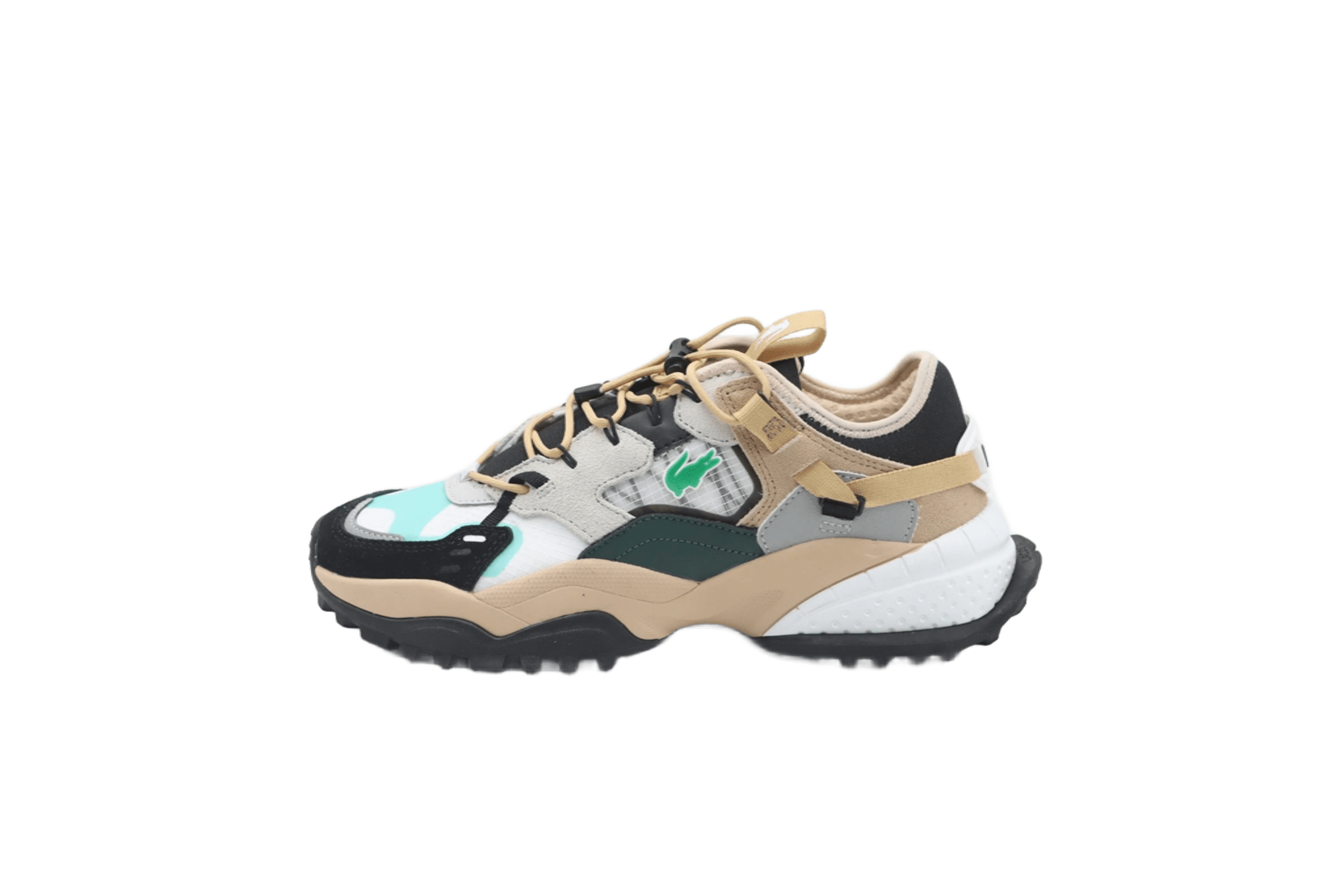 Lacoste Multicolor Mesh Sneakers Beige Black Green Blue