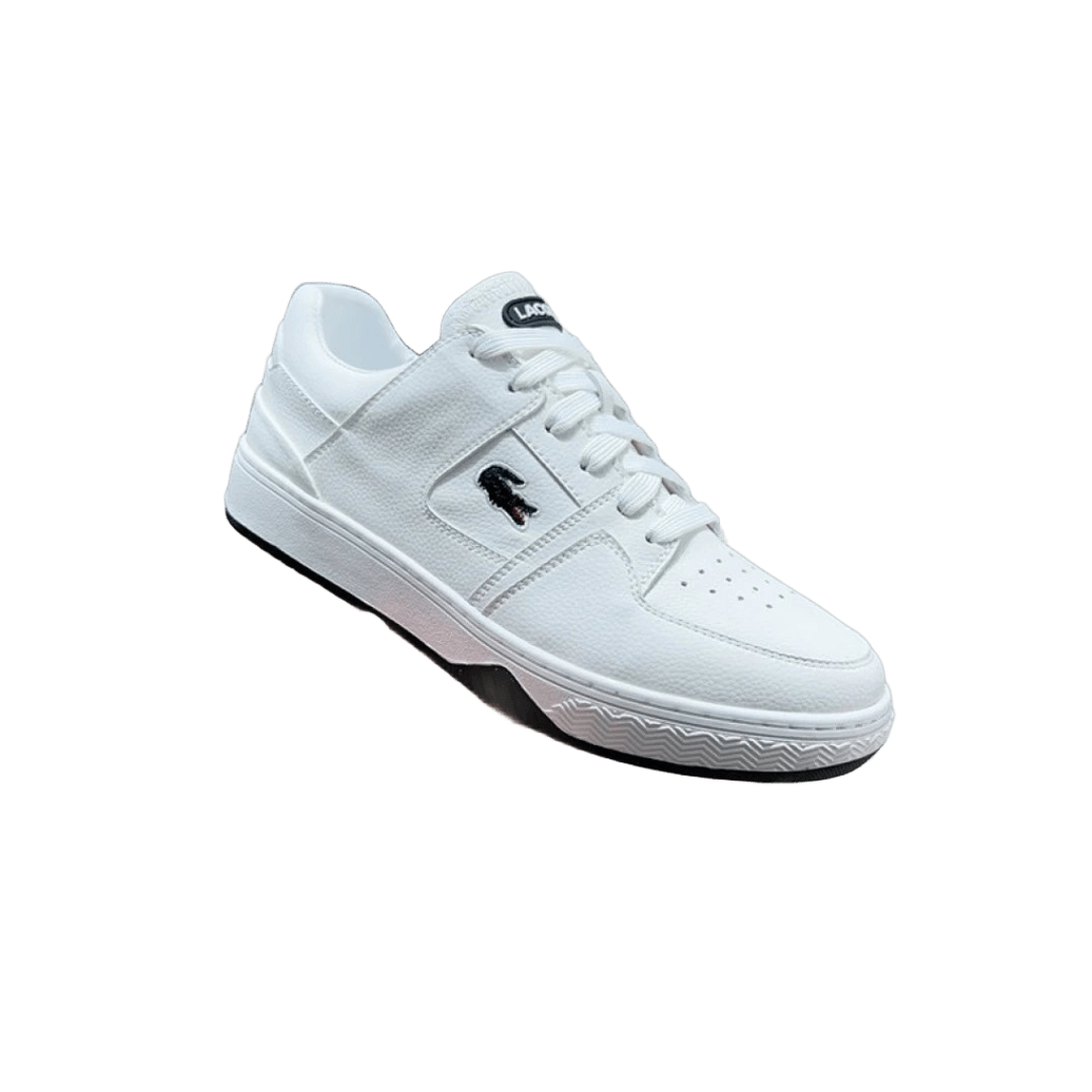 Lacoste White Leather Low-Top Sneakers Unisex