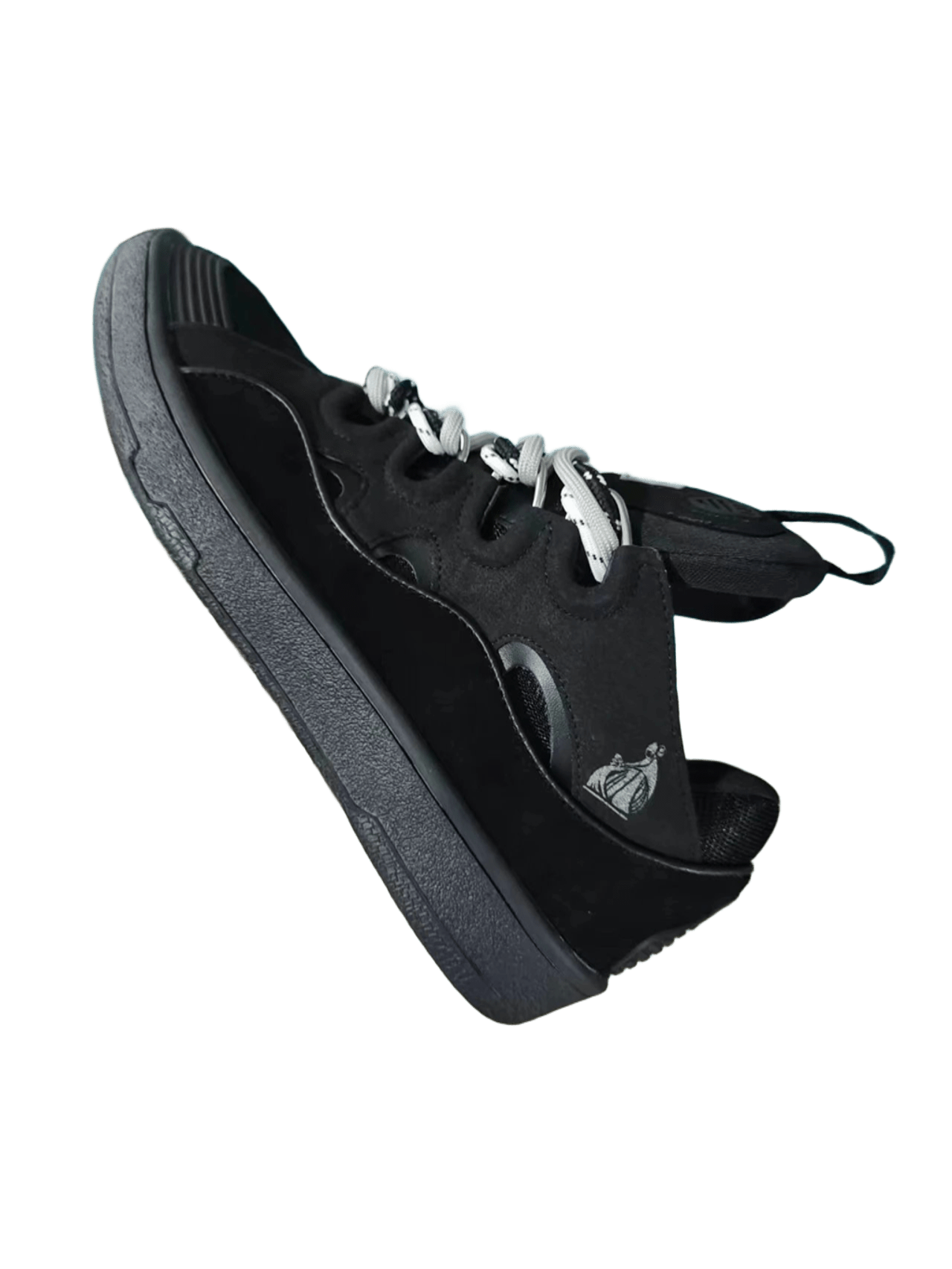 Lanvin Black Fabric Rubber Platform Sneakers