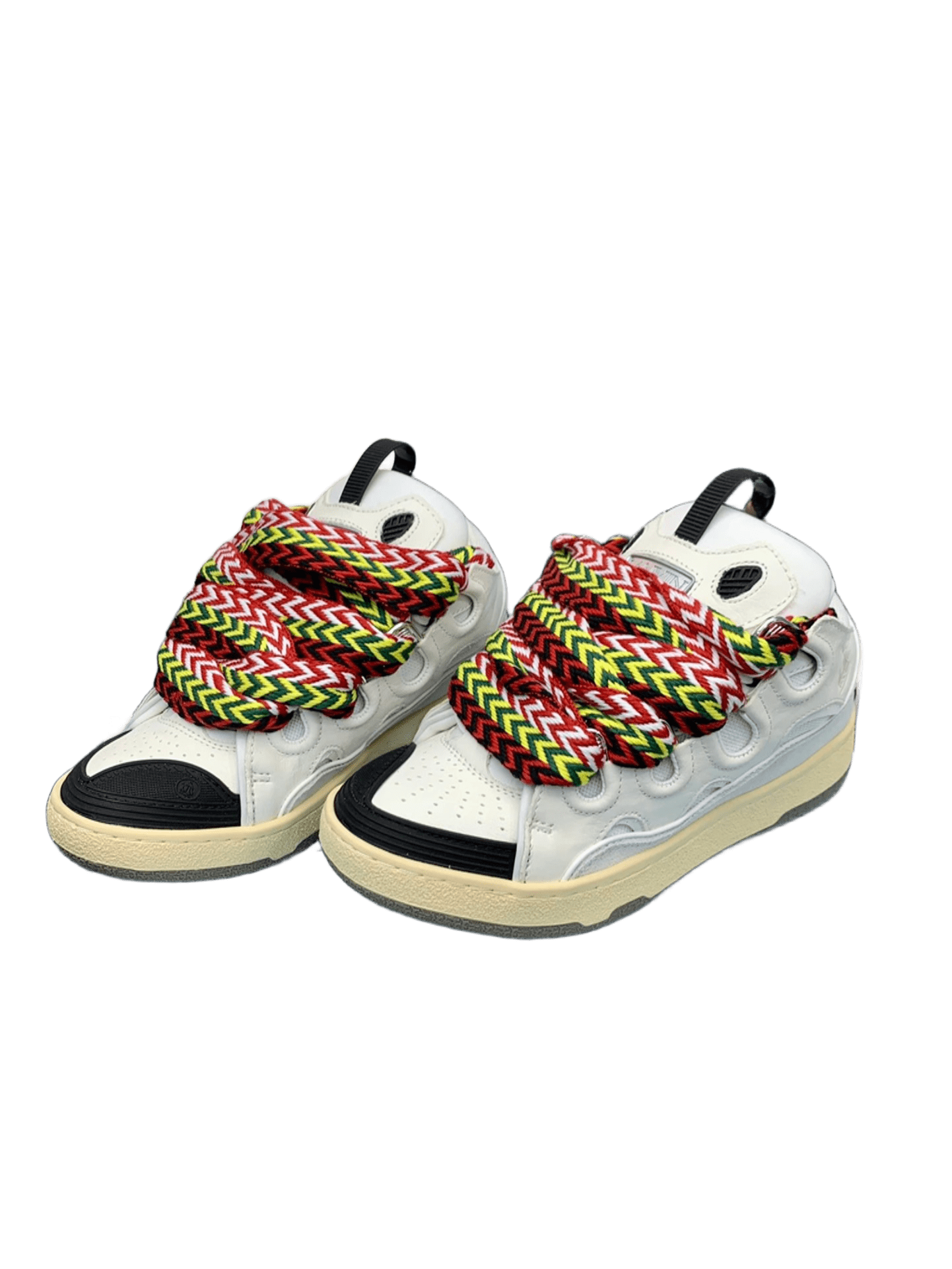 Lanvin White High-Top Leather Sneakers Unisex Breathable Platform