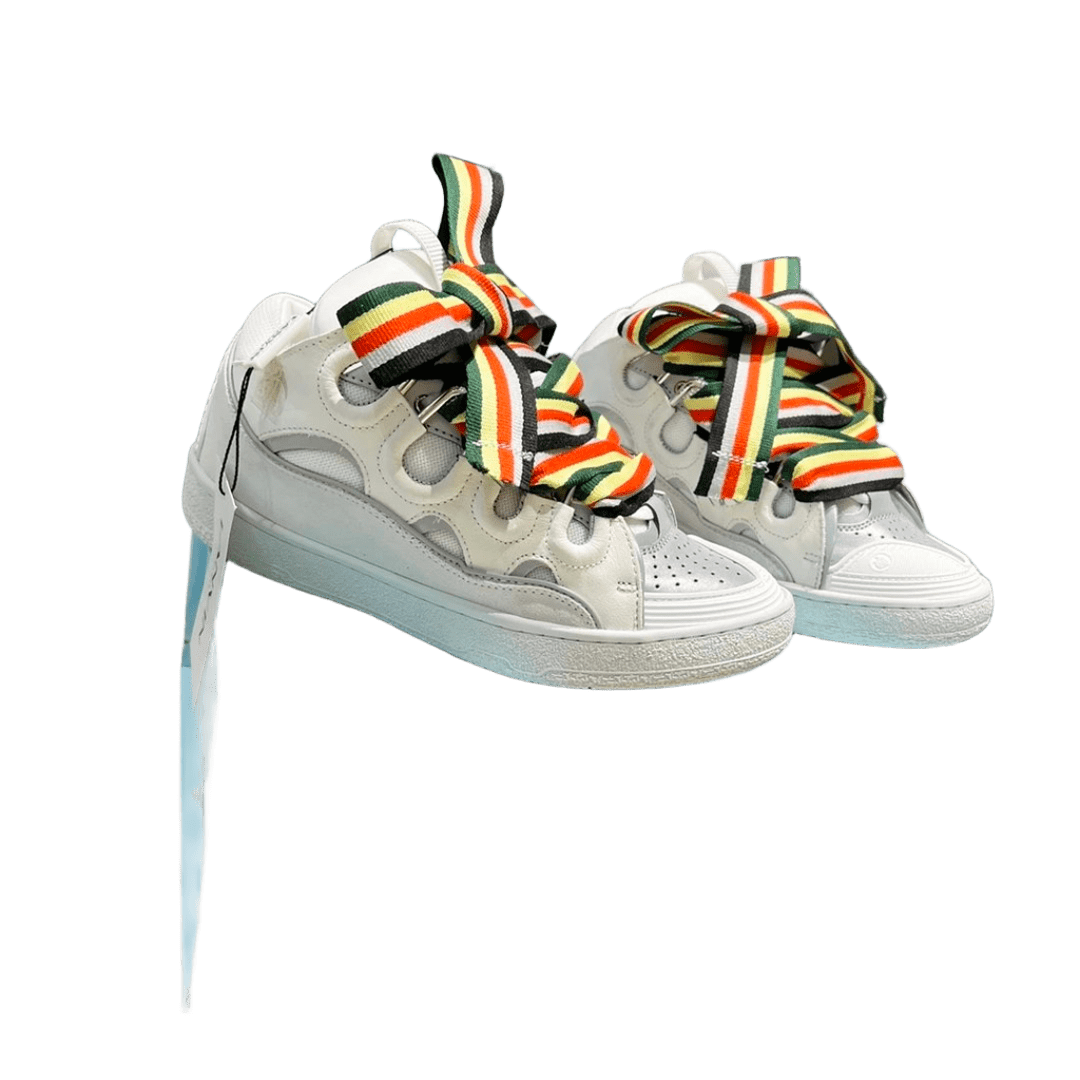 Lanvin White Leather Breathable Sneakers Unisex Casual Shoes