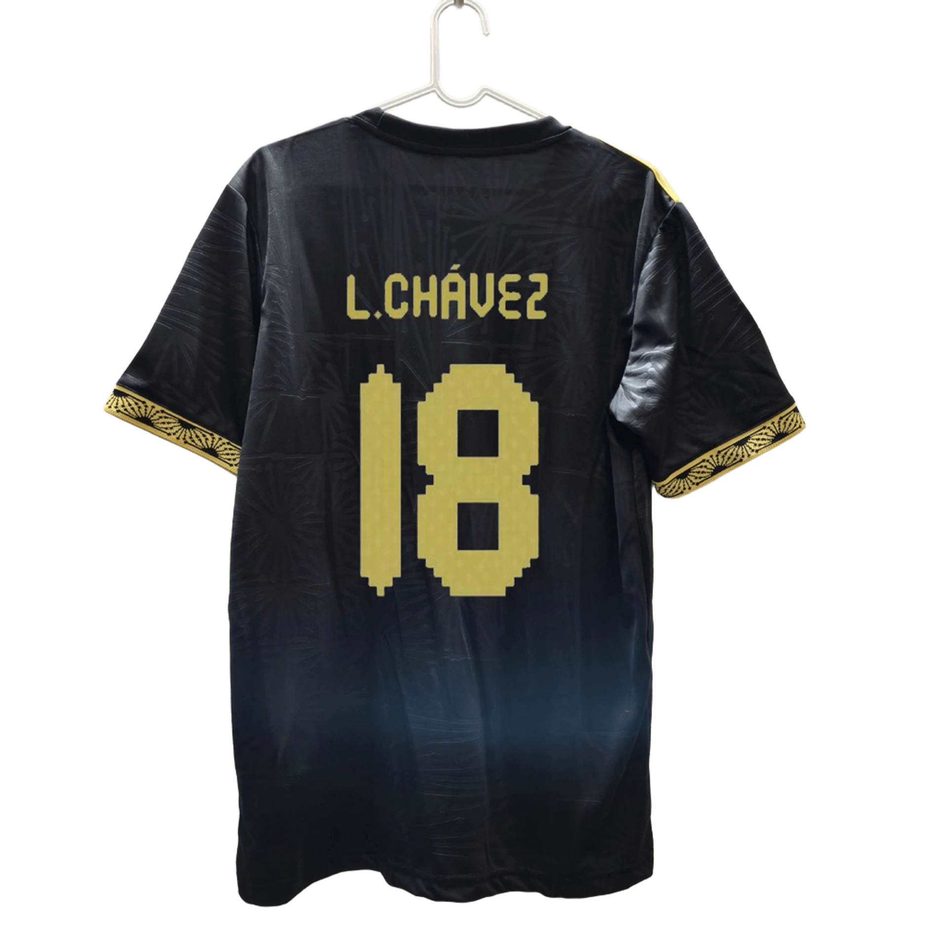 L.CHÁVEZ Quick-Dry Breathable Sports T-Shirt Black Yellow