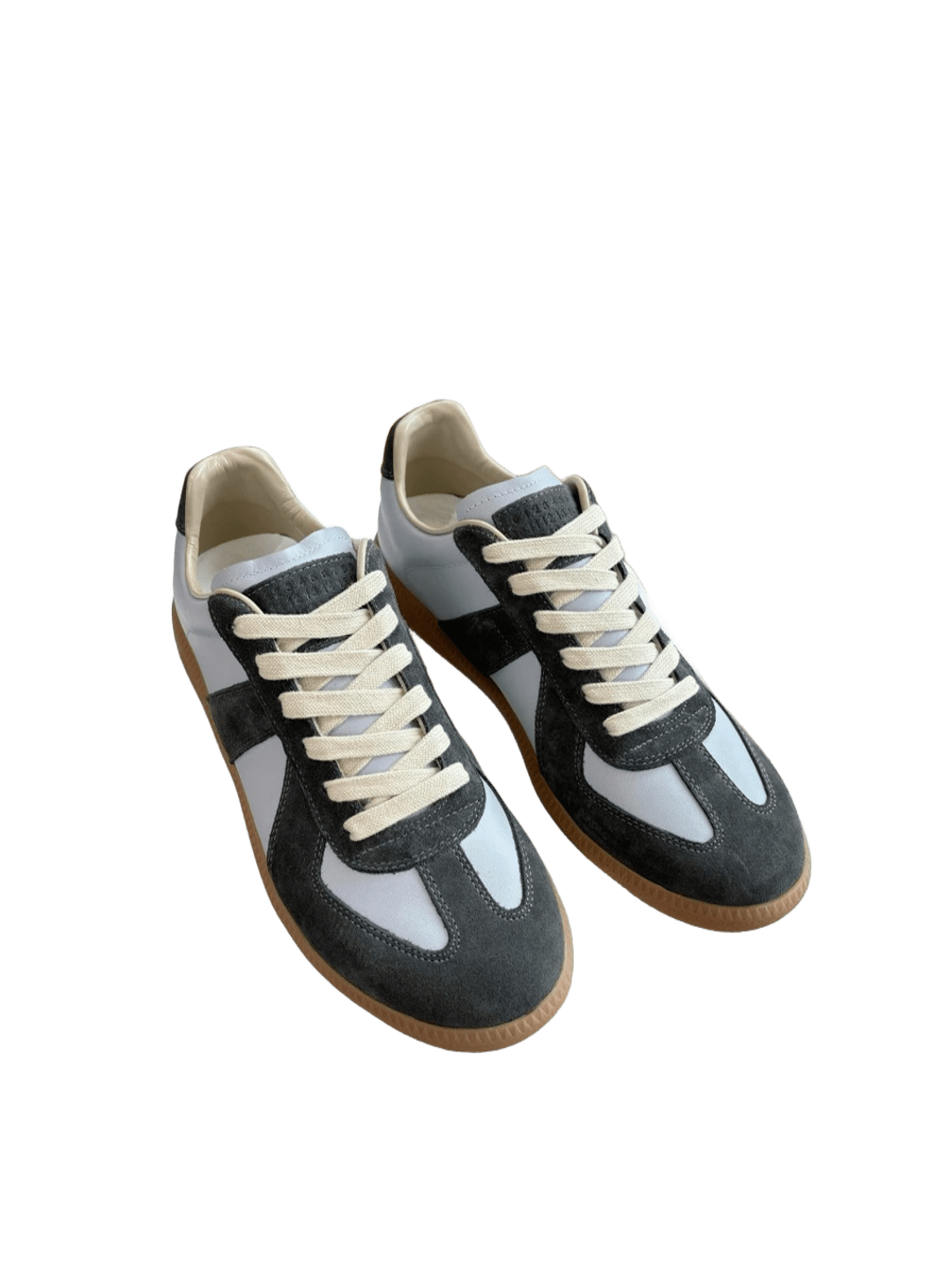 Maison Margiela Black Grey White Suede Leather Sneakers