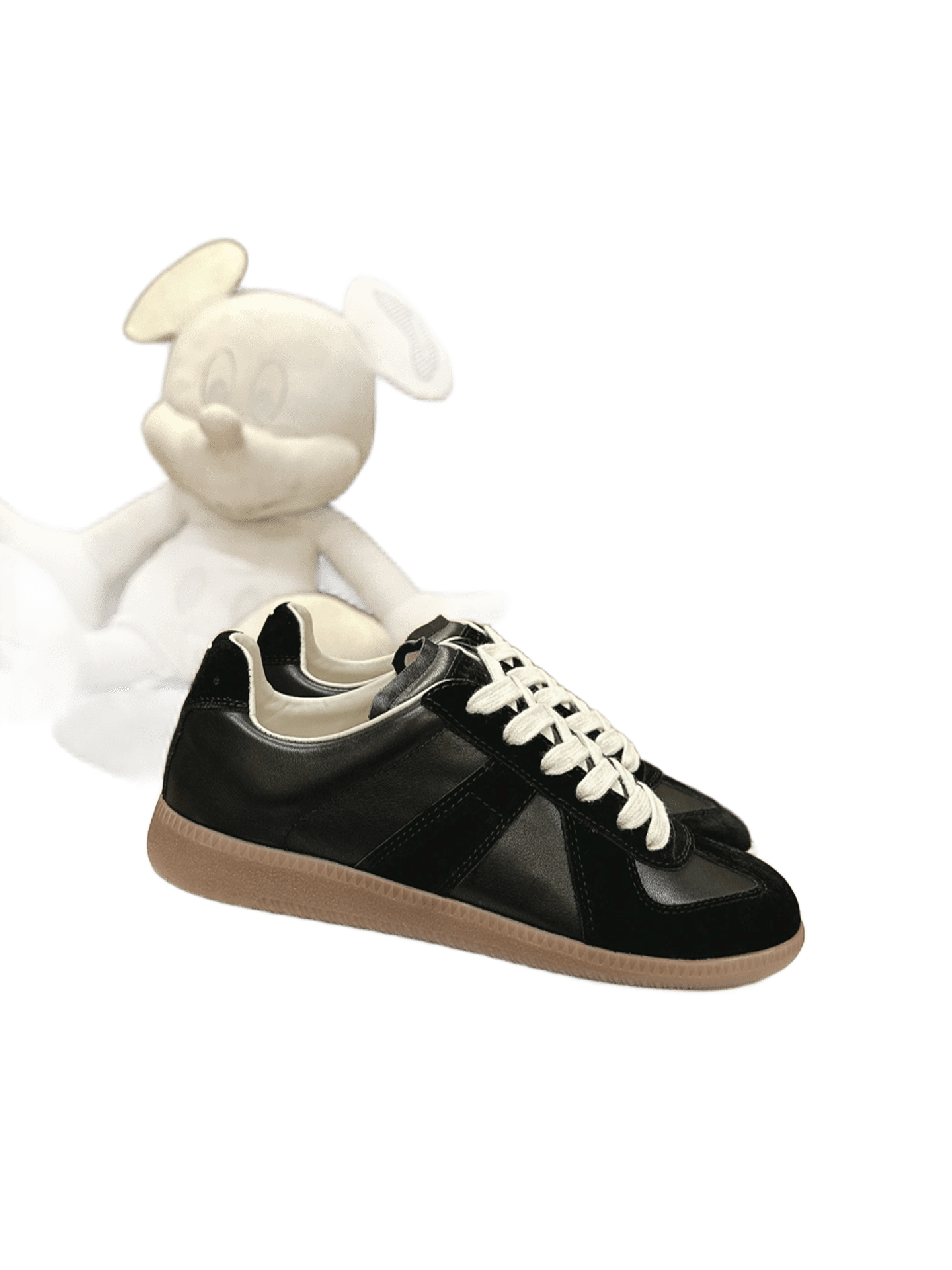 Maison Margiela Black Leather Low Top Sneakers