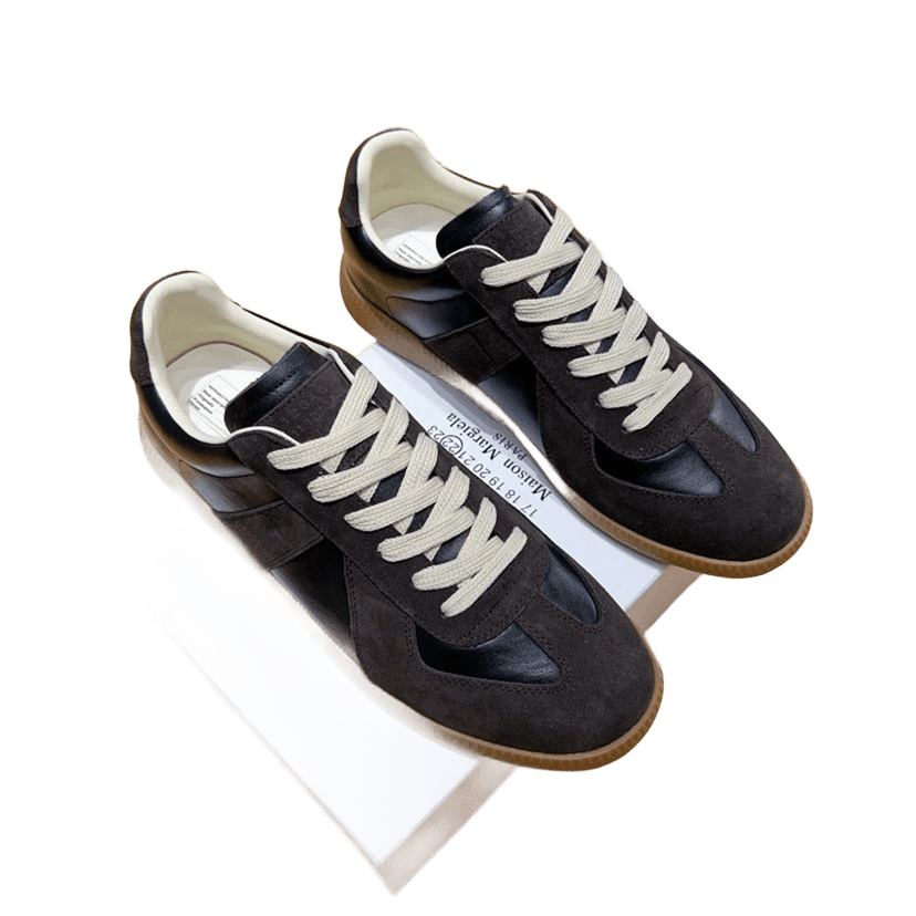Maison Margiela Brown Suede Leather Sneakers