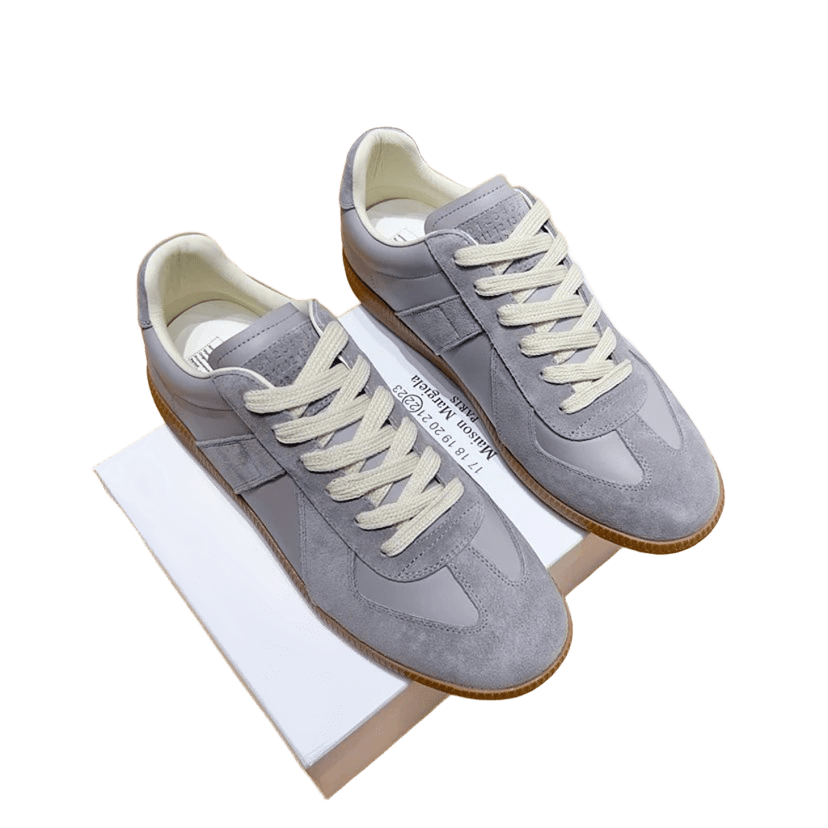 Maison Margiela Grey Suede Retro Sneakers Unisex